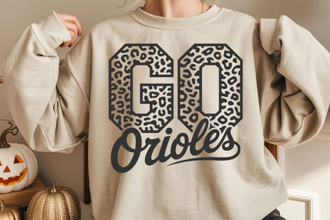 Go Orioles Leopard Svg, Go Orioles Football Svg, Run Orioles Svg, Cheer Mom T-Shirt SVG DesignDestine 