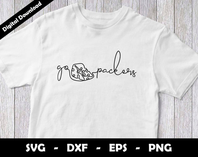 Go Packers SVG Cut File, Packers One line drawing SVG Design, Packers Football Mascot SVG Arthur Arellano 