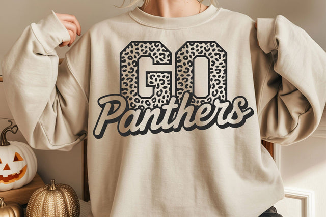 Go Panthers Leopard Svg, Go Panthers Football Svg, Run Panthers Svg, Cheer Mom T-Shirt SVG DesignDestine 