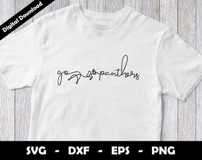 Go Panthers SVG Cut File, Panthers One line drawing SVG Design, Panthers Football Mascot SVG Arthur Arellano 