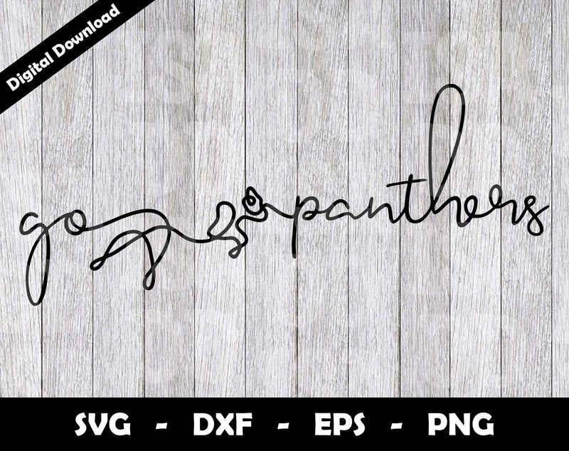 Go Panthers SVG Cut File, Panthers One line drawing SVG Design ...