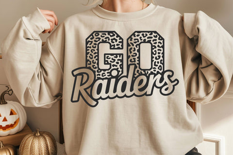 Go Raiders Leopard Svg, Go Raiders Football Svg, Run Raiders Svg, Cheer Mom T-Shirt SVG DesignDestine 