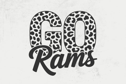 Go Rams Leopard Svg, Go Rams Football Svg, Run Rams Svg, Cheer Mom T-Shirt SVG DesignDestine 