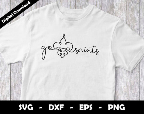 Go Saints SVG Cut File, Saints One line drawing SVG Design, Saints Football Mascot SVG Arthur Arellano 