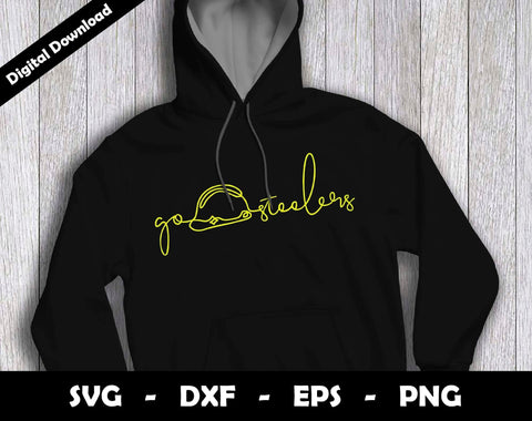 Go Steelers SVG Cut File, Steelers One line drawing SVG Design, Steelers Football Mascot SVG Arthur Arellano 