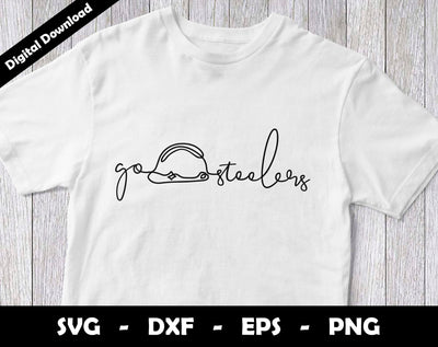 Go Steelers SVG Cut File, Steelers One line drawing SVG Design, Steelers Football Mascot SVG Arthur Arellano 