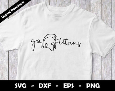 Go Titans SVG Cut File, Titans One line drawing SVG Design, Titans Football Mascot SVG Arthur Arellano 