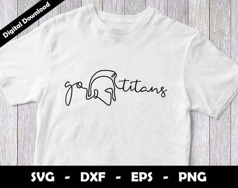 Go Titans SVG Cut File, Titans One line drawing SVG Design, Titans Football Mascot SVG Arthur Arellano 