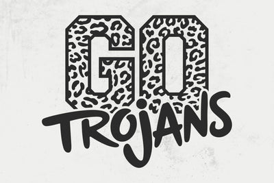 Go Trojans Leopard Svg, Go Trojans Football Svg, Run Trojans Svg, Cheer Mom T-Shirt SVG DesignDestine 