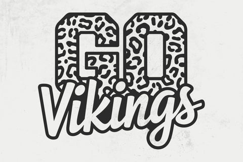 Go Vikings Leopard Svg, Go Vikings Football Svg, Run Vikings Svg, Cheer Mom T-Shirt SVG DesignDestine 
