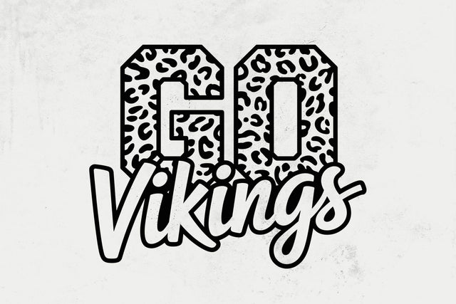 Go Vikings Leopard Svg, Go Vikings Football Svg, Run Vikings Svg, Cheer Mom T-Shirt SVG DesignDestine 