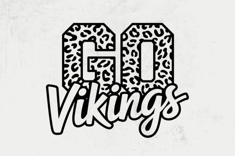 Go Vikings Leopard Svg, Go Vikings Football Svg, Run Vikings Svg, Cheer Mom T-Shirt SVG DesignDestine 