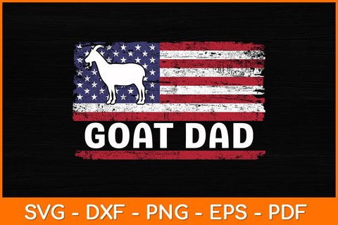 Goat Dad American Flag Funny Fathers Day Svg Design SVG artprintfile 