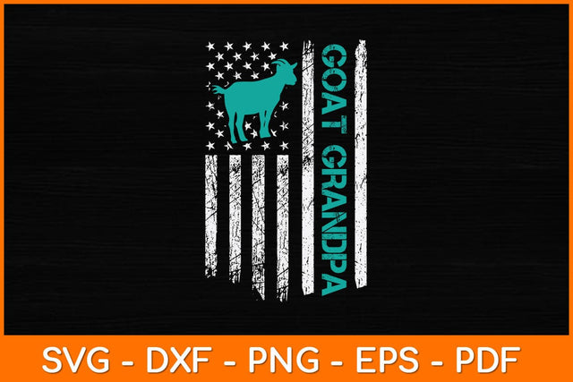 Goat Grandpa 4th of July American Flag Svg Design SVG artprintfile 