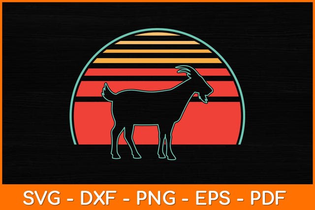 Goat Retro Vintage Svg Design SVG artprintfile 