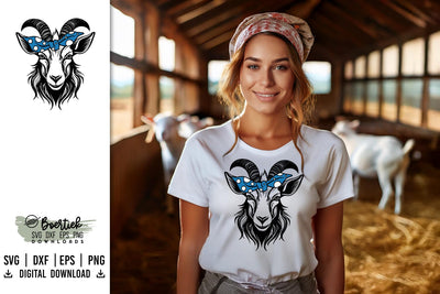 Goat with bandana, SVG file SVG Boertiek 