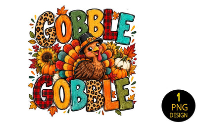 Gobble Gobble Turkey PNG, Thanksgiving Sublimation Design, Retro Fall Leopard Buffalo Plaid Shirt Design, Pilgrim Turkey Clipart, Instant Download Sublimation Insomnia Std 