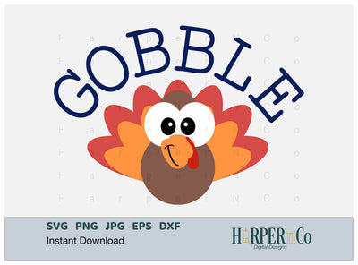 Gobble SVG PNG Cut EPS File SVG HarperNCo 