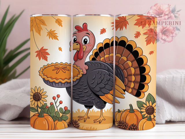 Gobble Turkey Thanksgiving Tumbler Wrap, Turkey Tumbler Png, 20oz Skinny Tumbler, Fall Sublimation Design, Gobble Till You Wobble Png, Thankful Tumbler Png, Tumbler Design Download Sublimation Li Zamperini 