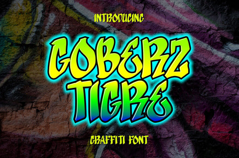 Goberz Tigre - Monoline Graffiti Font Font Mozzatype 