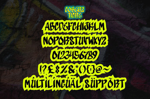 Goberz Tigre - Monoline Graffiti Font Font Mozzatype 