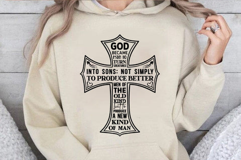 God became man to turn creatures into sons SVG Angelina750 