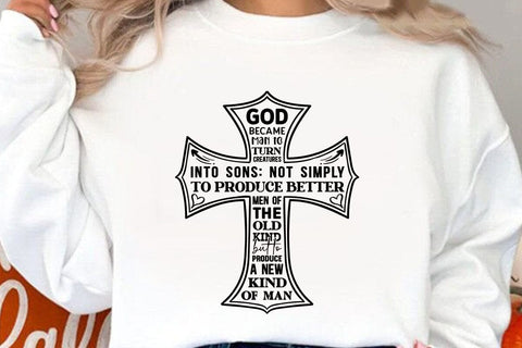God became man to turn creatures into sons SVG Angelina750 