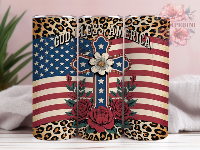 God Bless America 20oz Tumbler, USA Flag Wrap, Sublimation Gift, Patriotic Mug, 20oz Tumbler Design, God Bless America Quote, American Pride Theme Sublimation Li Zamperini 