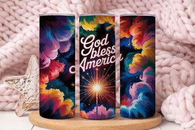 God Bless America 20oz Tumbler Wrap Sublimation DesignSVG 