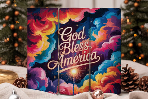 God Bless America 20oz Tumbler Wrap Sublimation DesignSVG 