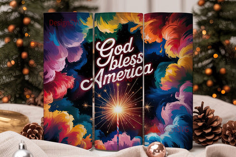 God Bless America 20oz Tumbler Wrap Sublimation DesignSVG 
