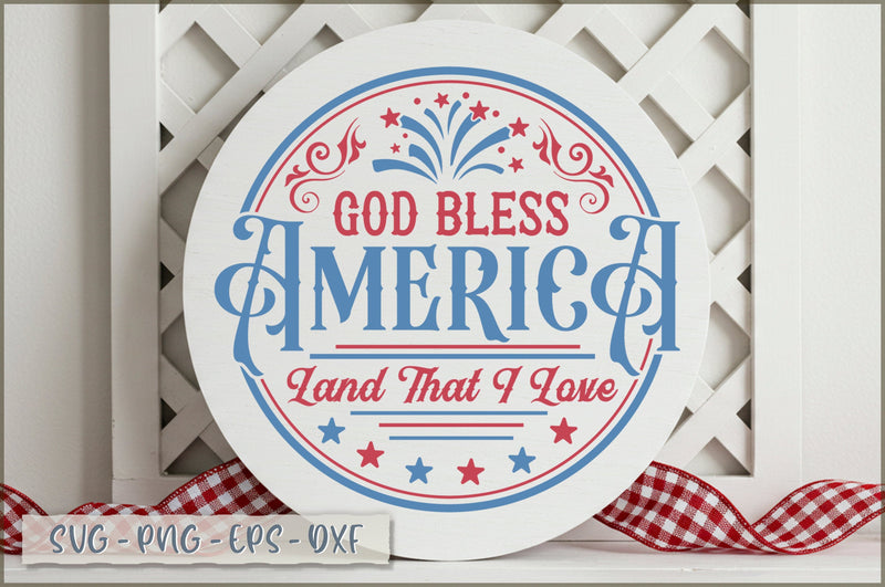 God bless america land that i love Sign SVG Shetara Begum 