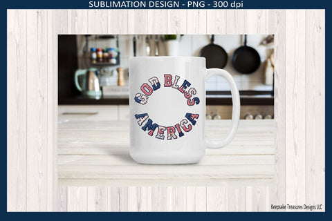 God Bless America Patriotic Sublimation Design, PNG 4th of July Patchwork Digital Download Sublimation Keepsake Treasures Designs LLC. 