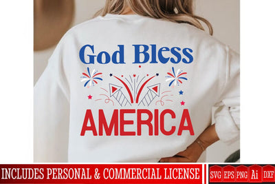 God Bless America SVG Design,4th of July SVG Design, 4th of July Sublimation PNG,4th of july SVG Bundle,Patriotic SVG Design SVG BlackCatsMedia 