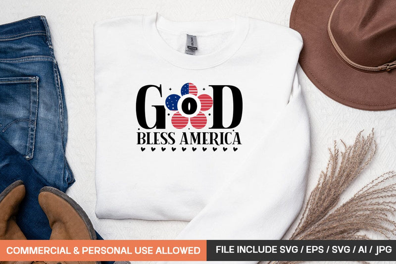 God Bless America Svg SVG designmaster24 