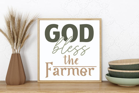God Bless the Farmer SVG Cut File | Farmhouse Sign SVG zoellartz 