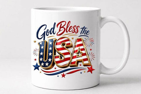 God Bless The USA Patriotic PNG Digital Download SVG BillahCrafts 