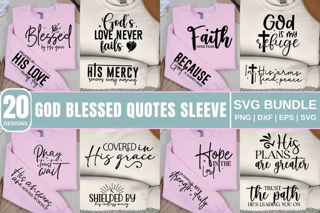 God blessed quotes Sleeve SVG Design SVG Regulrcrative 