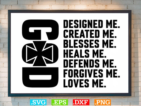 God Designed Me Shirt, Religious Svg, Jesus Svg, God Svg, Christian Svg file SVG Creativeart88 