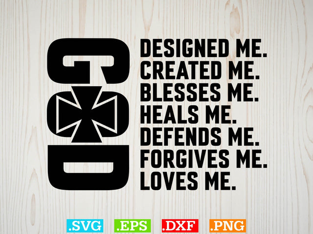 God Designed Me Shirt, Religious Svg, Jesus Svg, God Svg, Christian Svg file SVG Creativeart88 