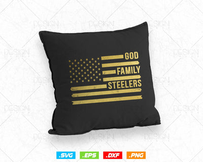 God Family Steelers Pro Us Flag Svg Png, Gift for Dad, Fathers Day Svg, Svg Files for Cricut, Instant Download SVG DesignDestine 