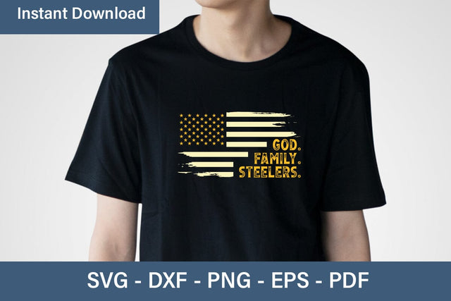 God Family Steelers Svg Png Cutting Printable Files SVG Debashish Barman 