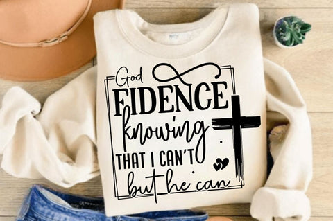 God Fidence Knowing that SVG, Christian Cross SVG, Retro Christian SVG, Bible Verse SVG Design SVG Regulrcrative 