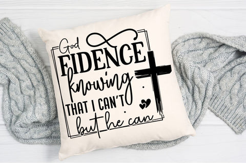 God Fidence Knowing that SVG, Christian Cross SVG, Retro Christian SVG, Bible Verse SVG Design SVG Regulrcrative 