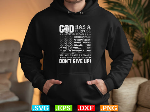 God Has A Purpos Shirt, Religious Svg, Jesus Svg, God Svg, Christian Svg file SVG Creativeart88 