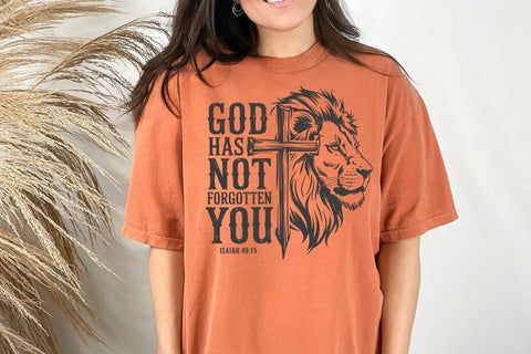 God Has Not Forgotten You SVG, Lion and Cross Svg, Isaiah 49:15 SVG DesignDestine 