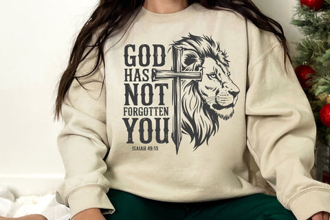 God Has Not Forgotten You SVG, Lion and Cross Svg, Isaiah 49:15 SVG DesignDestine 