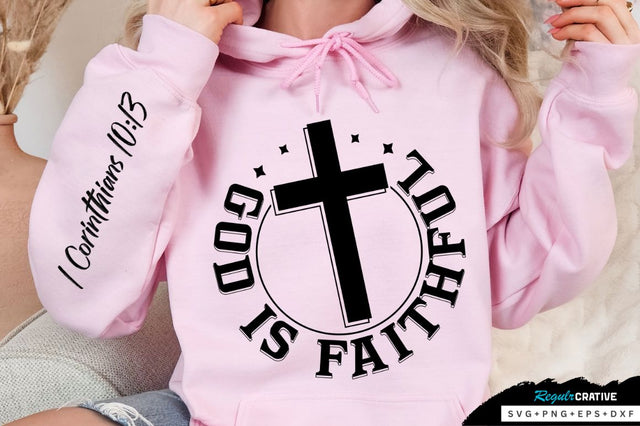 God Is Faithful Sleeve SVG Design SVG Regulrcrative 