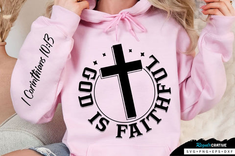 God Is Faithful Sleeve SVG Design SVG Regulrcrative 