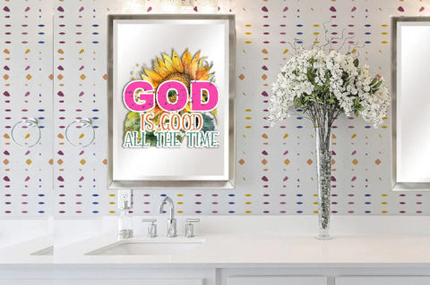 God is good all the time png, Retro faith based sublimation, boho vintage floral, Christian Bible Verse, digital download Sublimation Jagonath Roy 